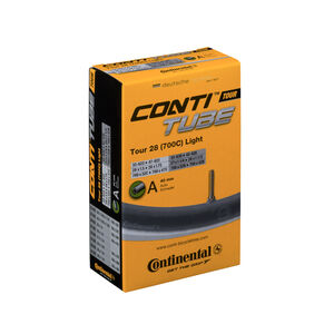 Continental Tour Tube Light - Schrader 40mm Valve: Black 700x32-47c 
