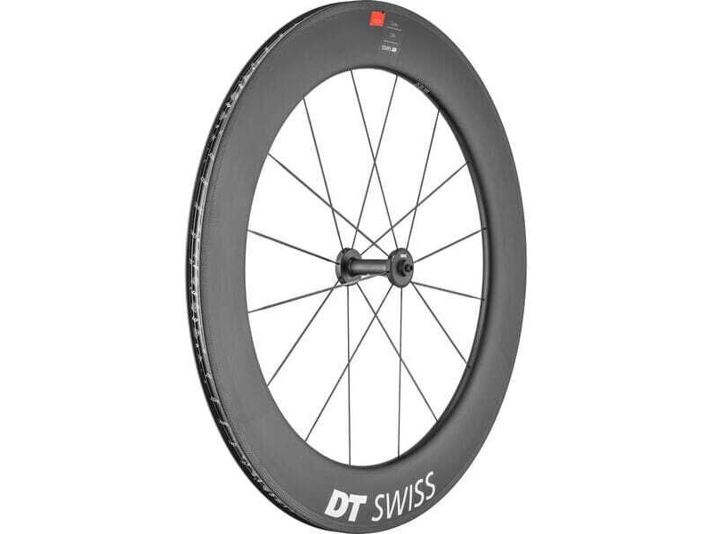 DT Swiss ARC 1100 DICUT wheel, carbon clincher 80 x 17 mm rim, front click to zoom image