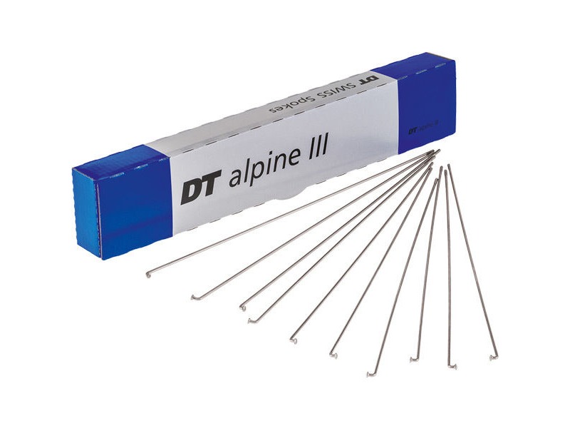 DT Swiss Alpine III silver spokes 13 / 15 / 14 g = 2.34 / 1.8 / 2 mm box 100 click to zoom image