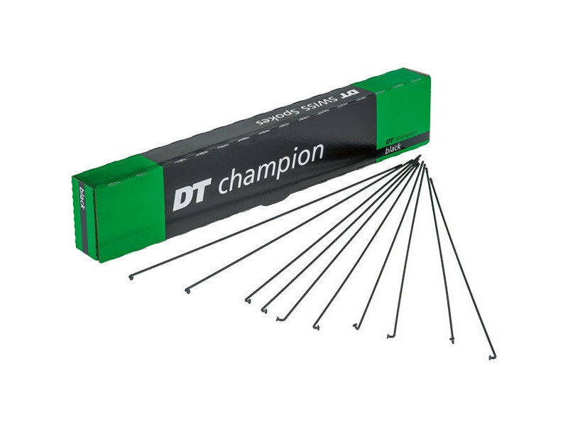 DT Swiss Champion black spokes 14g = 2mm box 100 click to zoom image