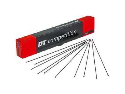 DT Swiss Competition Straight Pull Spokes 14 / 15 g = 2 / 1.8 mm box 100, black 252 mm 