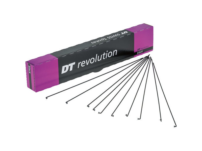 DT Swiss Revolution black spokes 14 / 17 g = 2 / 1.5 mm box 100 click to zoom image