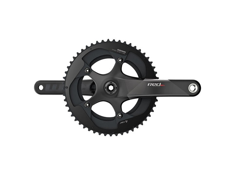 SRAM Crank Set Red BB30 170 52-36 Yaw Bearings Not Included C2 Black 11spd 170mm 52-36t click to zoom image