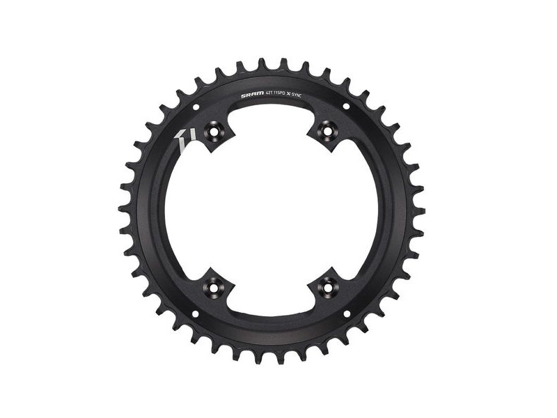 SRAM Chain Ring X-sync 42t 11 Speed Apex1 Asymmetric 110bcd Alumblack Bb30 Or Gxp 11spd 42t click to zoom image