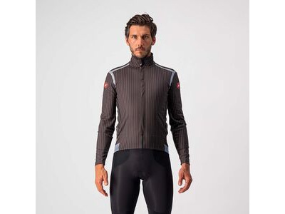 Castelli Perfetto RoS Long Sleeve Jacket - Limited Edition Prints Charcoal/Pinstripe