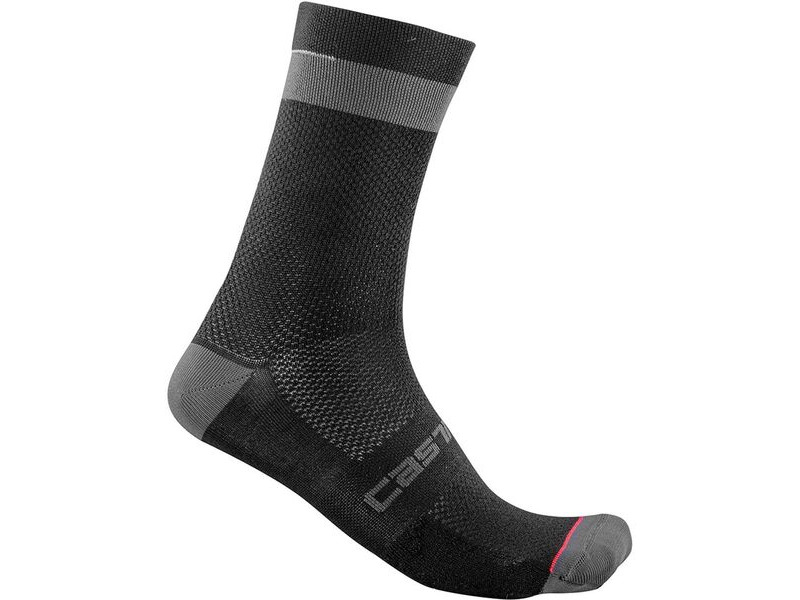 Castelli Alpha 18 Socks Black/Dark Gray click to zoom image