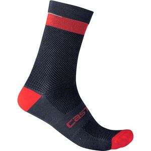 Castelli Alpha 18 Socks Savile Blue/Red 