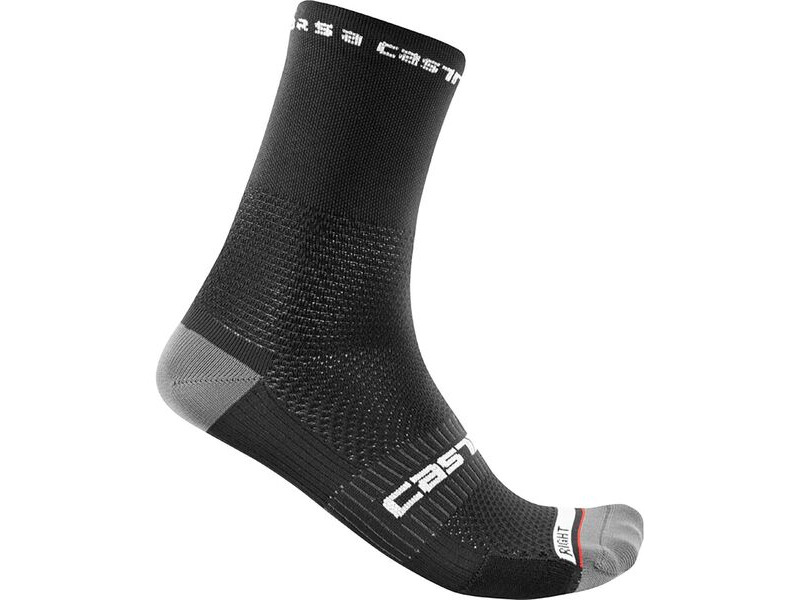 Castelli Rosso Corsa Pro 15 Socks Black click to zoom image
