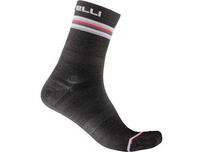 Castelli Go Women's 15 Socks Dark Gray/White-Red