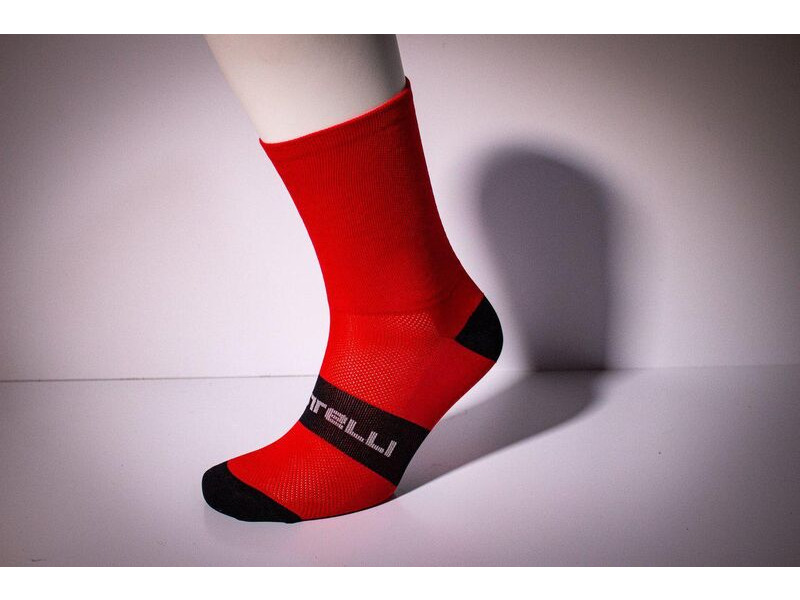 Castelli World Champs Rosso Corsa Cycling Socks click to zoom image
