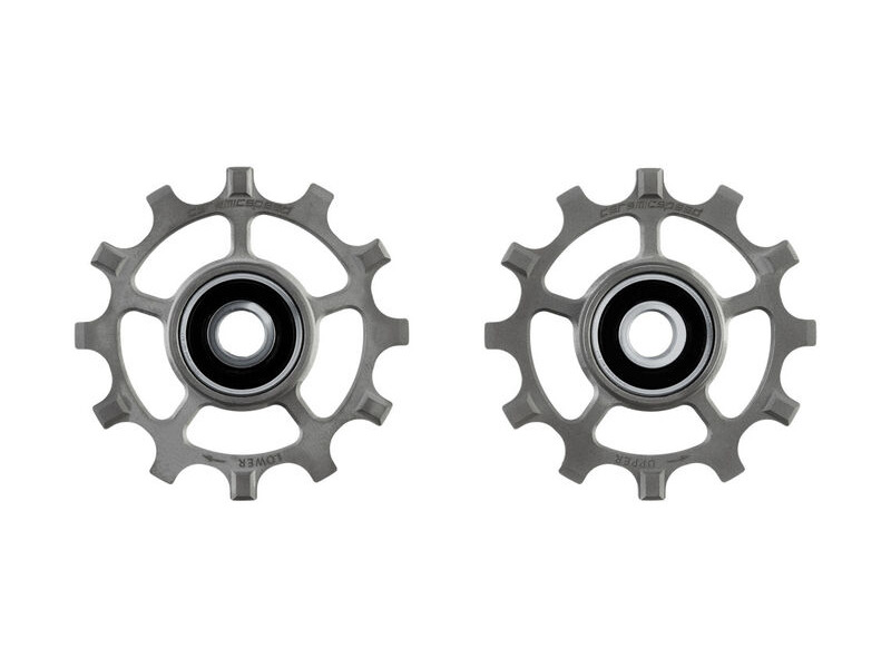 CeramicSpeed Titanium Pulley Wheels Shimano 11s NW Narrow Wide 9100 R8000 click to zoom image