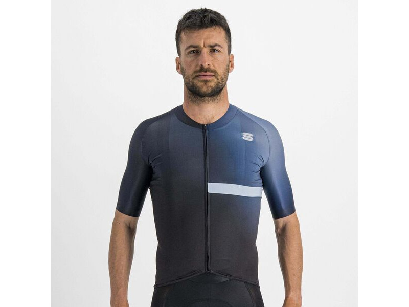 Sportful Bomber Jersey Black/Galaxy Blue click to zoom image