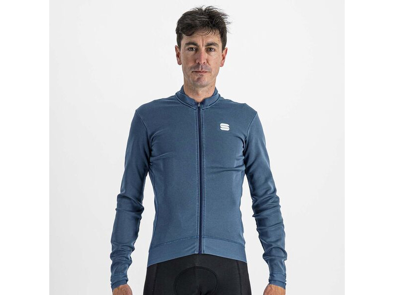 Sportful Monocrom Thermal Jersey Blue Sea click to zoom image