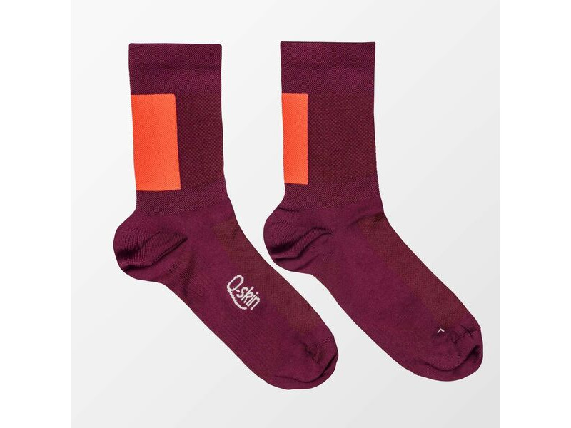 Sportful Snap Socks Prune/Pompelmo click to zoom image