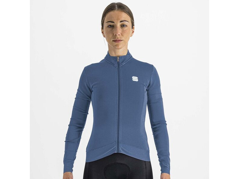 Sportful Monocrom Women's Thermal Jersey Blue Sea click to zoom image