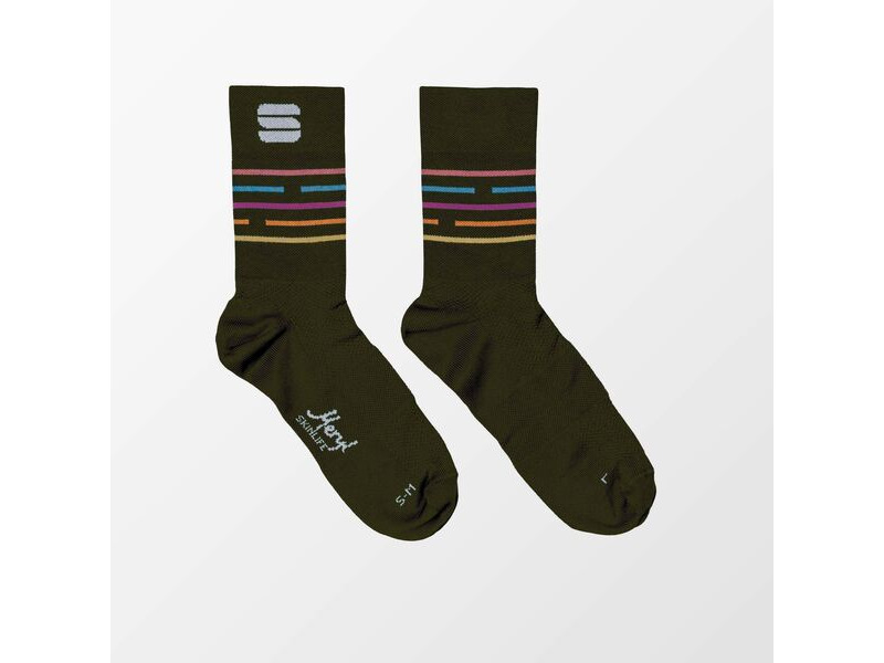 Sportful Vélodrome Women's Socks Beetle/Multicolour click to zoom image