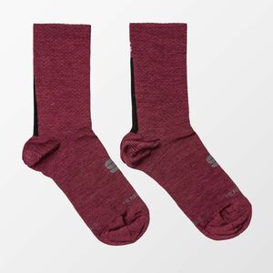 Sportful Wool Women's 16 Socks Red Wine Black 