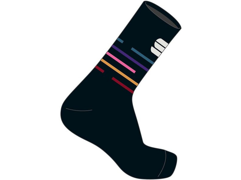 Sportful Vélodrome Women's Socks Black/Multicolor click to zoom image