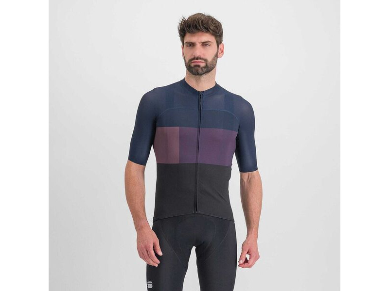 Sportful Snap Jersey Black/Galaxy Blue click to zoom image